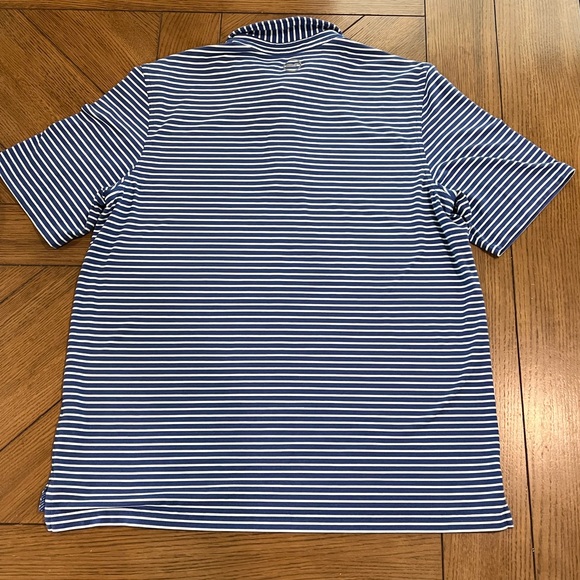VINEYARD VINES JIM NANTZ MENS POLO SHIRT BLUE WITH WHITE STRIPES SIZE XL - Picture 4 of 8